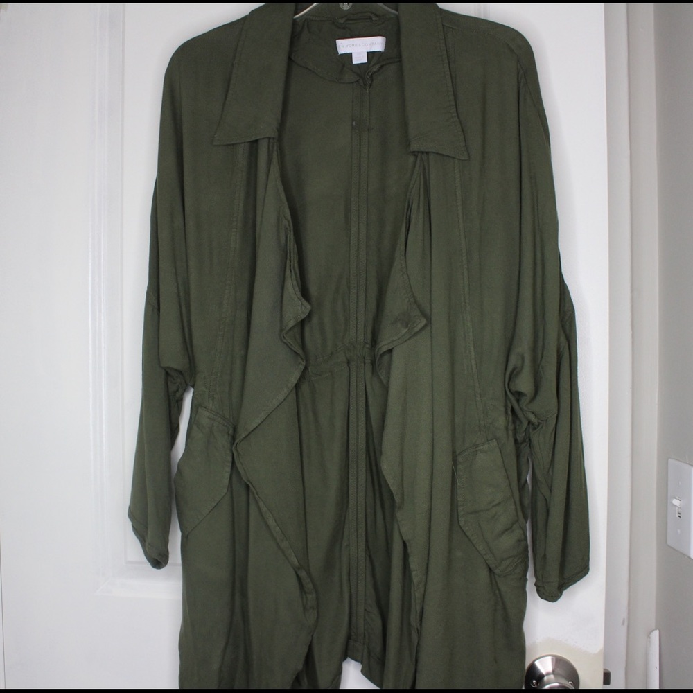 New York & Company Waterfall cardigan elbow sleeve